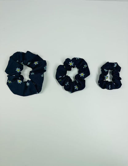 Denim Daisy Scrunchie