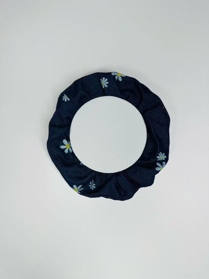 Denim Daisy Scrunchie