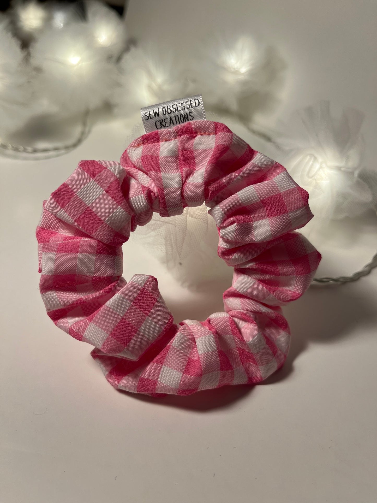 Bubblegum Gingham Scrunchie