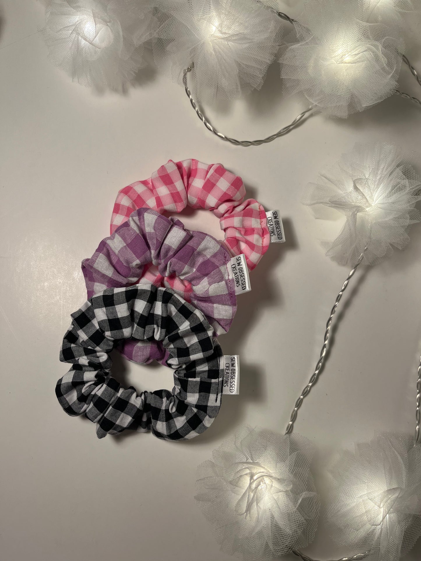 Bubblegum Gingham Scrunchie