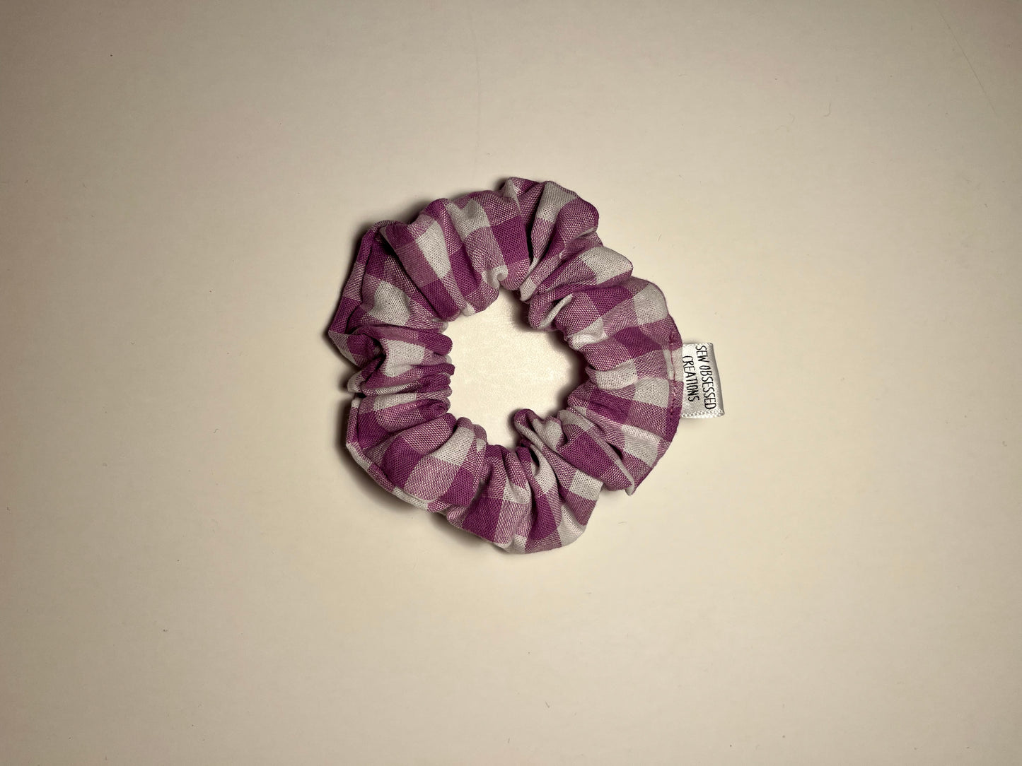 Periwinkle Gingham Scrunchie