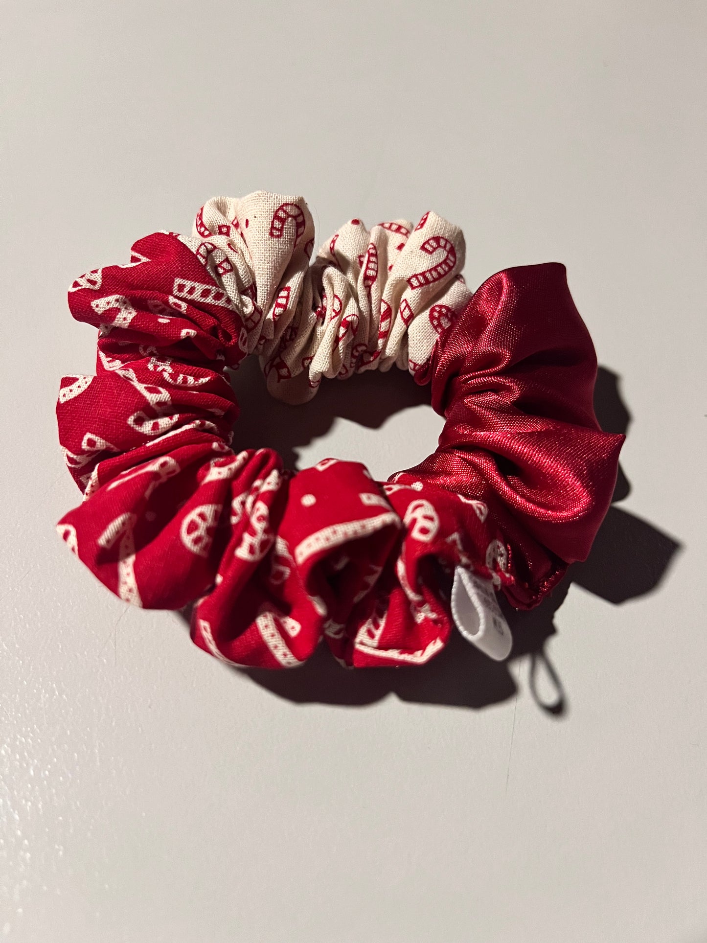 Red & White Candy Cane Scrunchie